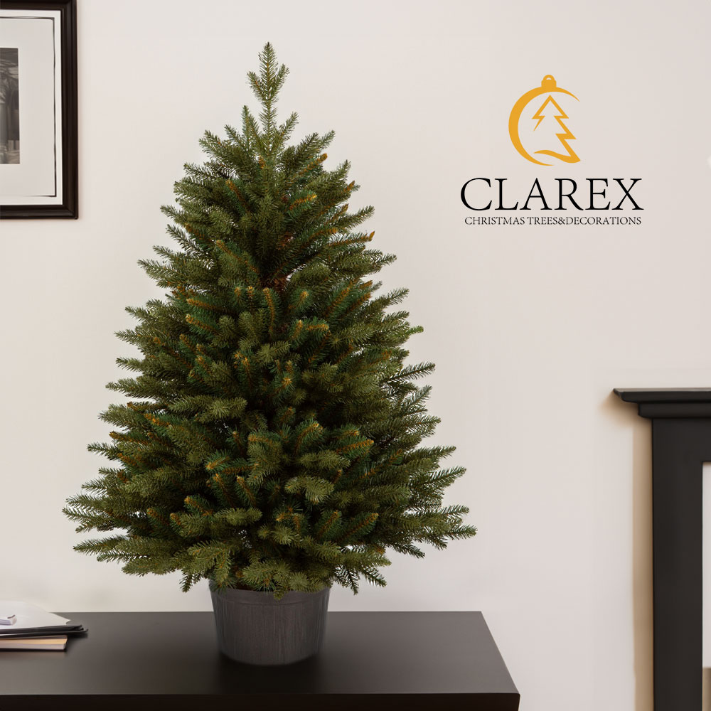 ヨーロッパメーカー「CLAREX」社製のクリスマスツリー 北欧 おしゃれ 60cm 80cm 100cm ポーランド 卓上 ヌードツリー ポットツリー オーナメント 飾り なし まるで本物 組み立て5分