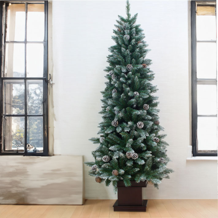 クリスマスツリー 北欧 おしゃれ クリスマスツリー 北欧 おしゃれ 120cm 150cm 180cm 210cm オーナメント 飾り なし 木製ポット premo インテリア