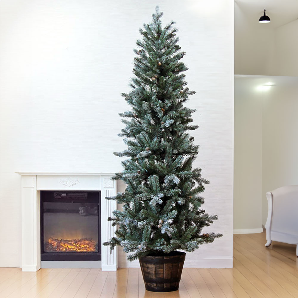 クリスマスツリー 北欧 おしゃれ プレミアムウッドベースツリースノー120cm 150cm 180cm  オーナメント 飾り なし ポットツリー ヌードツリー インテリア