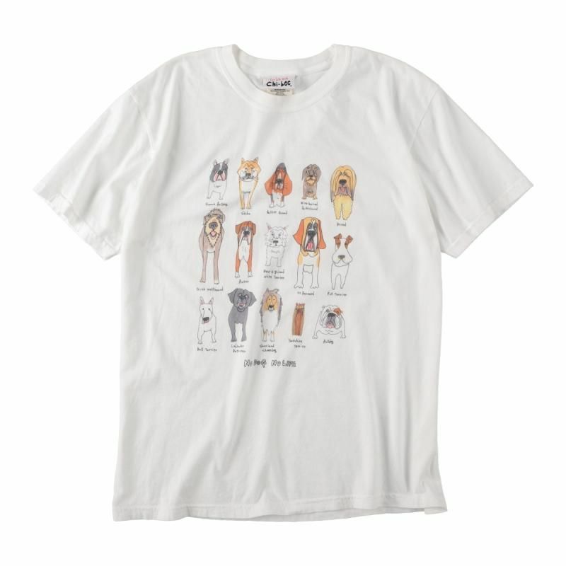 chi-bee チービー dog1 tee Tシャツ メンズ トップス 春 夏 半袖 Uネック プリントT カジュアル S M L XL ホワイト HAM-CB029