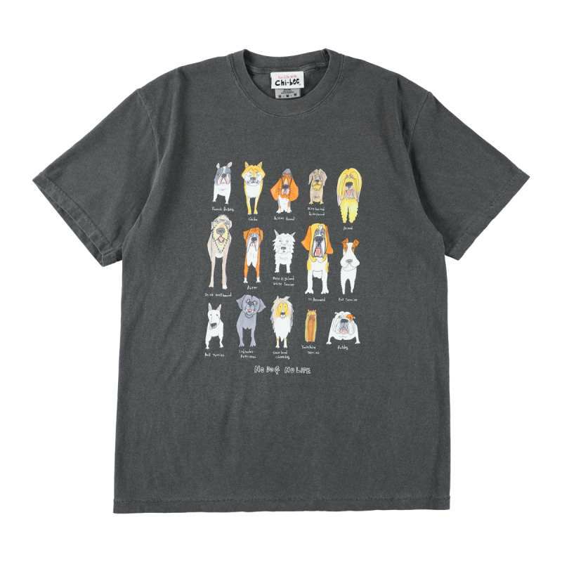 CHI-BEE チービー dog-1 Tシャツ (white) ユニセックス 半袖 犬 ドッグ chi-bee chi-bee / dog T-SHIRT / ホワイト(dog-2) | thehunt