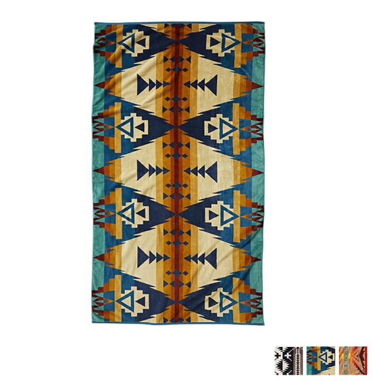 PENDLETON ペンドルトン PWM ジャガードバスタオルオーバーサイズ バスタオル タオル インテリア 雑貨 布 ソファー ベッド カバー アウトドア レジャーシート ベロア ループ織り やさしい 肌 厚手 コットン 洗える シスキー シエラリッジ スパイダーロック 19373185