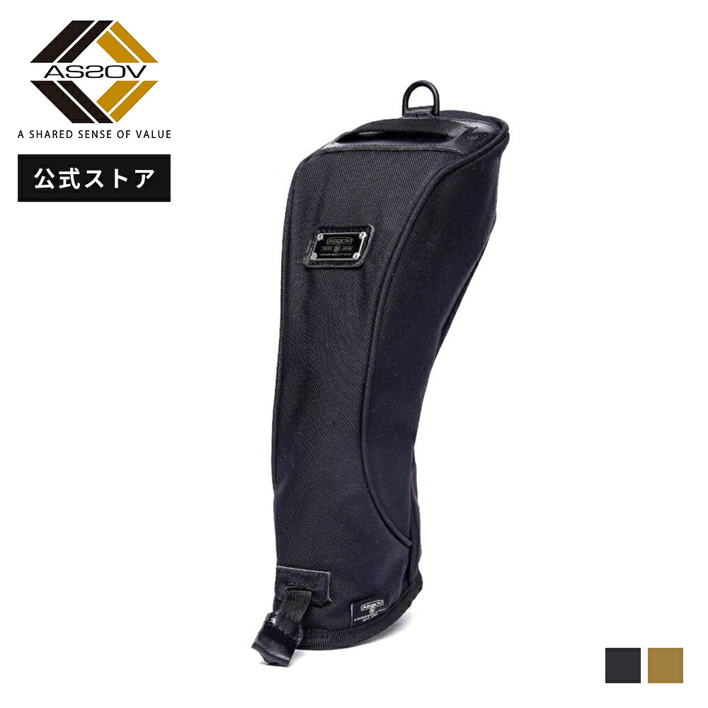 AS2OV アッソブ EXCLUSIVE BALLISTIC NYLON - HEAD COVER DRIVER GOLF SERIES ヘッドカバー ドライバー用 ゴルフシリーズ ラウンド ゴルフバッグ ゴルフ ゴルフ用品 ドライバー カバー マグネット フック ナイロン 革 高級 シンプル オシャレ BLACK KHAKI 062202