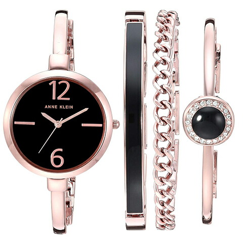 ANNE KLEIN ブレスレット時計 3点セット 新品級超美品 こんなにオシャレなのにALL1万円台◎!! ブレスレットと時計が