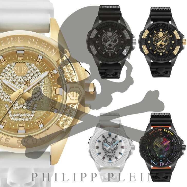 ［海外セレブ御用達ハイブランド］Philipp Plein フィリッププレイン メンズ 時計 腕時計 The $kull ザ スカル チタン スワロフスキークリスタル 44mm 5気圧防水 海外取寄せ 送料無料｜Global Standard 店