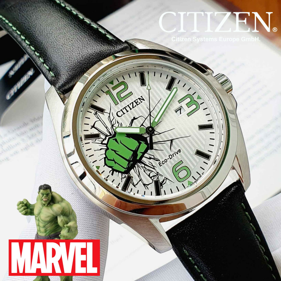 CITIZEN シチズン MARVEL マーベル コラボウォッチ ハルクモデル Hulkモデル 怪力超人ハルク エコドライブ シチズン 腕時計 ウォッチ メンズ 逆輸入 海外モデル ソーラー時計 CITIZEN ECO DRIVE AW1431-24W 海外取寄せ 送料無料画像