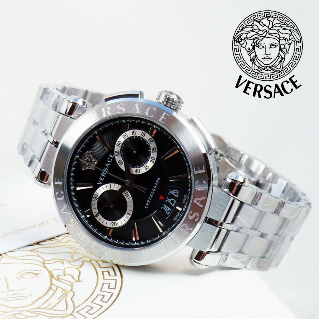 【日本未入荷】 VERSACE クロノ クラシック 44mm 腕時計 楽天市場】［定価15万］［スイスメイド］［日本未発売