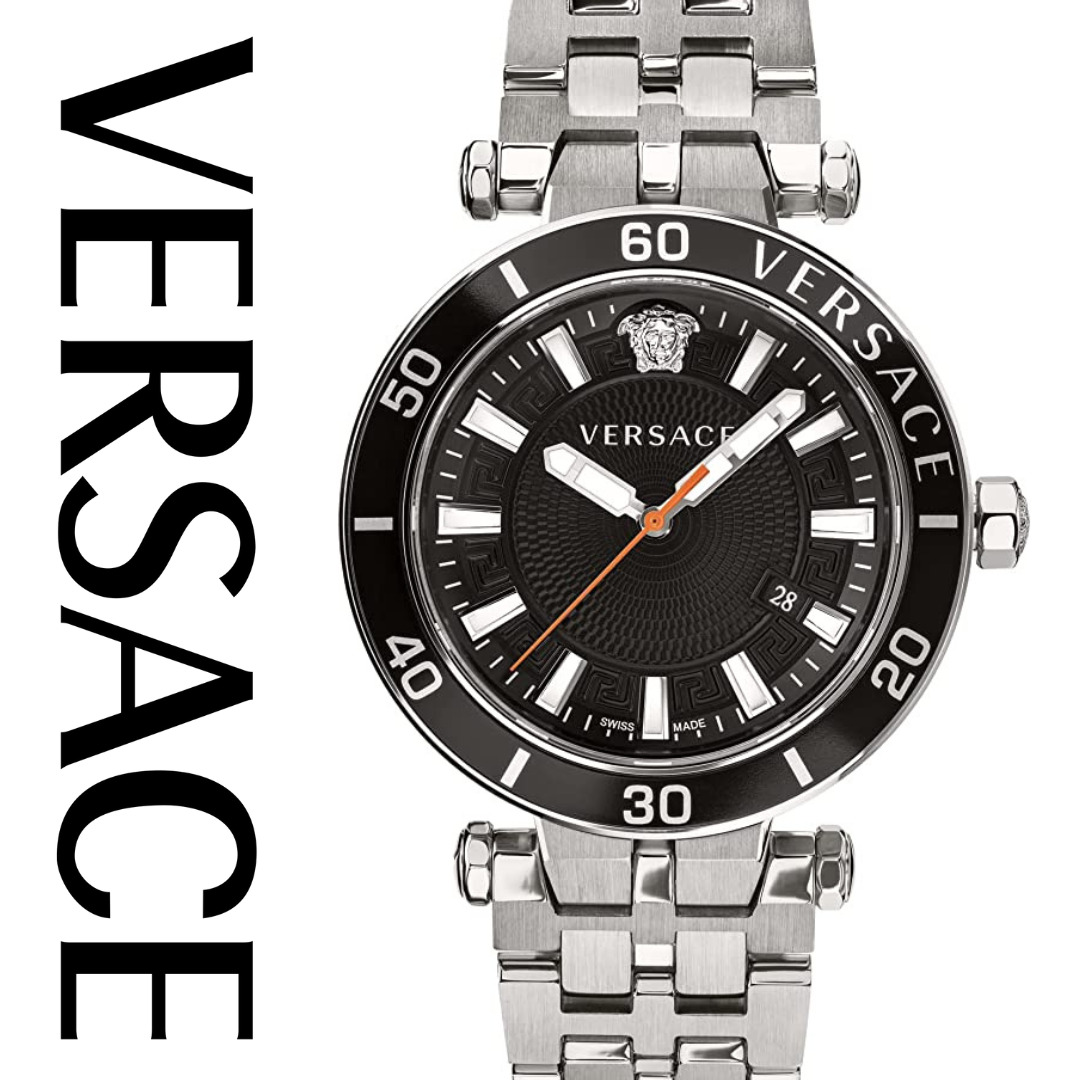 ［VERSACE］ヴェルサーチ メンズ ウオッチ Greca グレカ 成人男性用 43粍 5非同期転送モード VEZ300321 貨物輸送無料 ［VERSACE US置き目品］