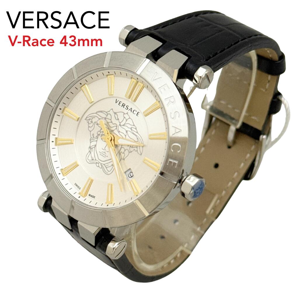 ［日本未発売モデル］［VERSACE ヴェルサーチ ヴェルサーチェ］ヴェルサーチ 時計 メンズ ヴェルサーチ 腕時計 メンズ V-RaceMen'sWatch 43mm 5ATM スイスメイド VE2B00121 海外取寄せ 送料無料｜Global Standard 店