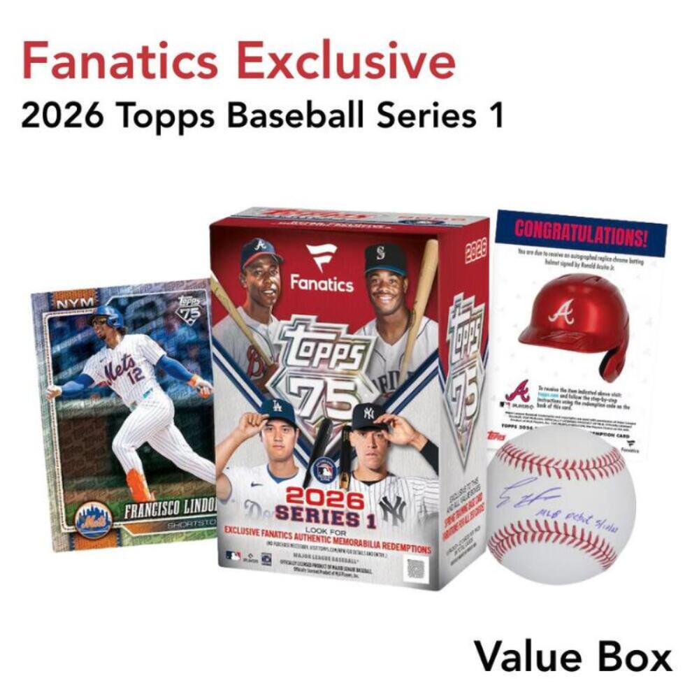 ［Fanatics Exclusive ファナティクス限定ボックス］2026 Topps Baseball Series 1 Value Box 2026 トップス ベースボール シリーズ1 バリューボックス 新品 送料無料｜Global Standard 店