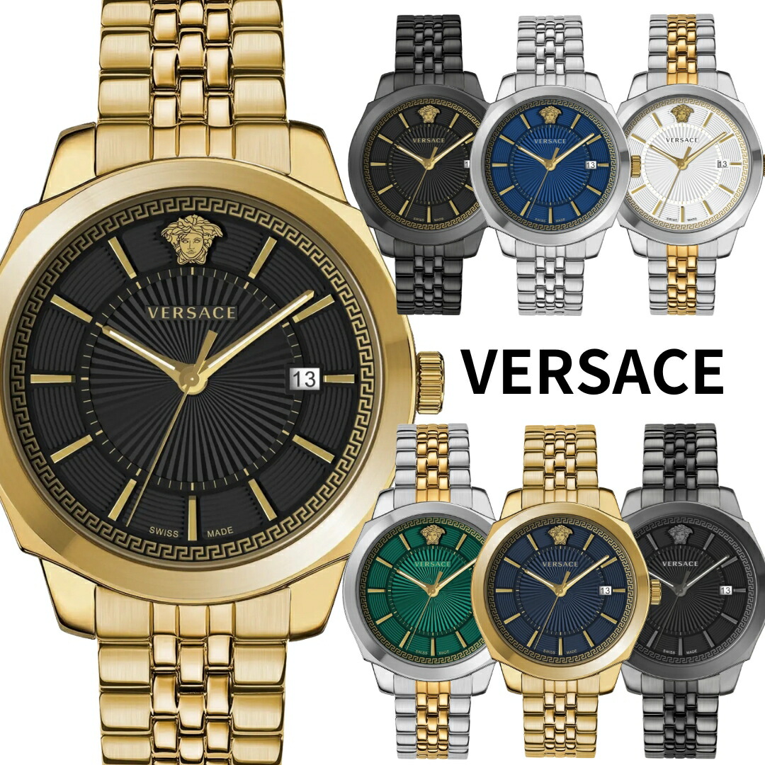 ［日本未発売モデル］［VERSACE ヴェルサーチ ヴェルサーチェ］ヴェルサーチ 時計 メンズ ヴェルサーチ 腕時計 メンズ Icon Classic Mens Watch 42mm 5ATM スイスメイド 送料無料｜Global Standard 店 59,880円