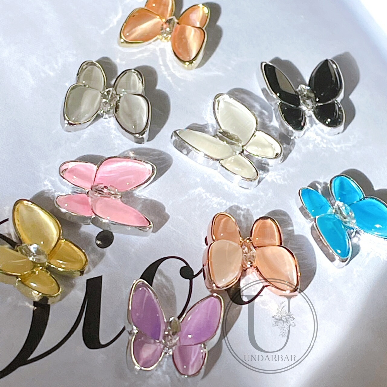【75%OFF!】 期間限定送料無料 ネイル キャッツアイ バタフライ 2P ぷっくりストーン 蝶々Butterfly ジュエリー チャーム ネイルストーン ネイルパーツ クリスタルストーン セルフネイル ハンドメイドピアス designufabet.com designufabet.com