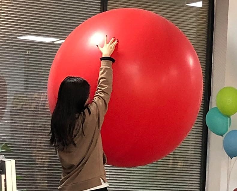 楽天市場】ジャイアント バルーン 赤 レッド 直径150cm 巨大