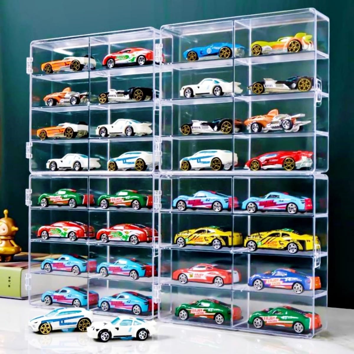 Volkswagen Design ミニカーケース棚 ミニカーディスプレイ 仕切7段 スタンドタイプ / トミカ