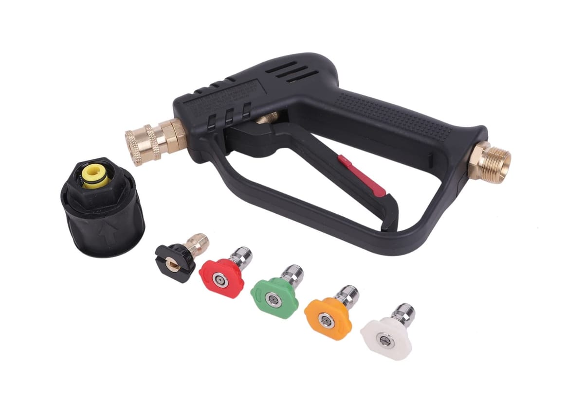 高圧洗浄ショートガン M22 14mm ノズルチップ5個 4000PSI