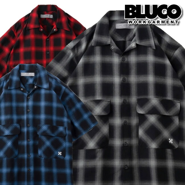 BLUCO オンブレチェックフランネルシャツ BLUCO 長袖オンブレチェックシャツ | ブラック - ZAP 西海岸系