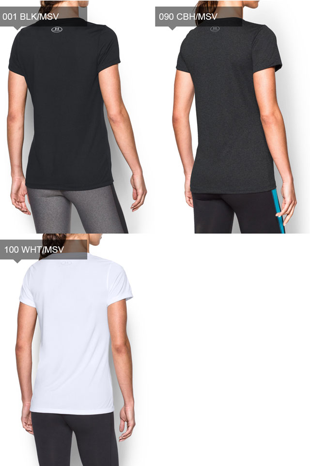 ネコポスUNDERARMOURレディースUAテックTシャツ半袖丸首ヒートギアルーズトレーニングウエア1277207アンダーアーマー女性用