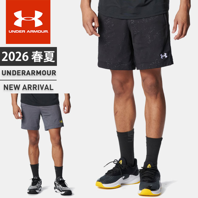 ☆ネコポス アンダーアーマー メンズ ショートパンツ ハーフパンツ UA ドリーマーズ ジャカード メッシュショーツ パンツ ルーズ ドローコード ゴム ウエストバンド ポケット付 軽量 ドライ バスケットボール トレーニング ジム フィットネス バスケ UNDER ARMOUR 6012515