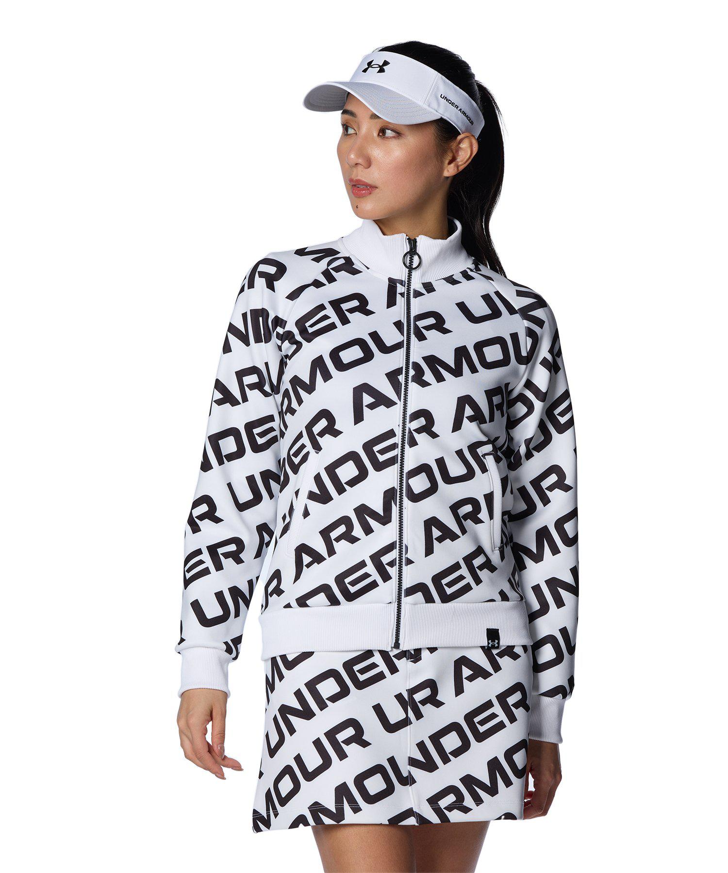 【30％OFF】公式 アンダーアーマー UNDER ARMOUR UA UAパフォーマンスニット プリント フルジップ ジャケット （ゴルフ/WOMEN ） 1384966 アウトドア スポーツ ジム 運動 部活 レディース 長袖 ポケット ストレッチ ドライ｜アンダーアーマー公式 店