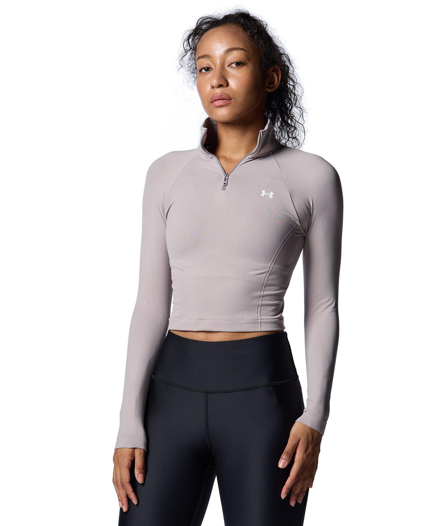 公式 アンダーアーマー UNDER ARMOUR UA UAバニッシュ シームレス 1/4ジップ クロップス（トレーニング/WOMEN） 1384405
