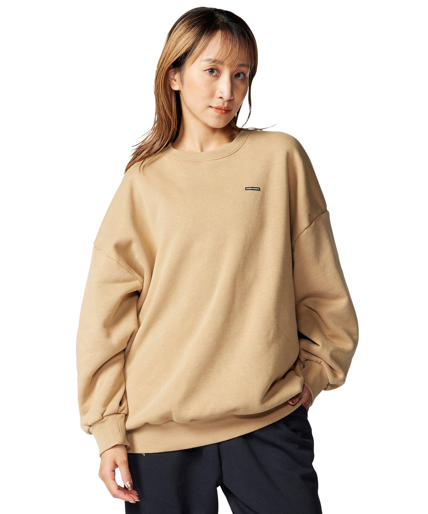 公式 アンダーアーマー UNDER ARMOUR UA UAアイコン ヘビーウェイト フリース オーバーサイズド クルー（ライフスタイル/WOMEN） 1386486