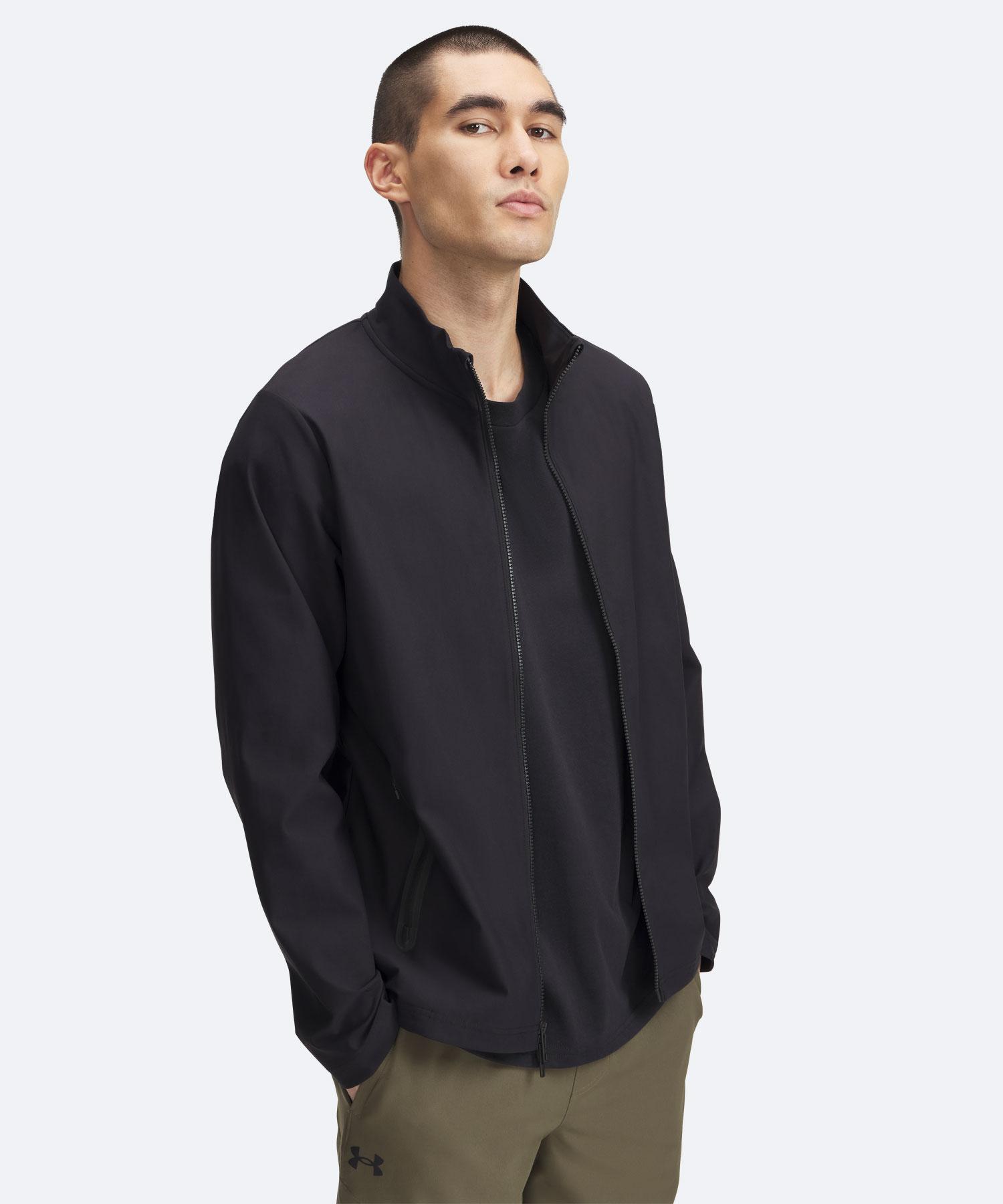 公式 アンダーアーマー UNDER ARMOUR UA UAアンストッパブル ノンフード フルジップ ジャケット(ライフスタイル/MEN) 6003087 アウトドア スポーツ ジム 運動 部活 メンズ 長袖 アウター トリコット ストーム 軽量 ブラック|アンダーアーマー公式 店