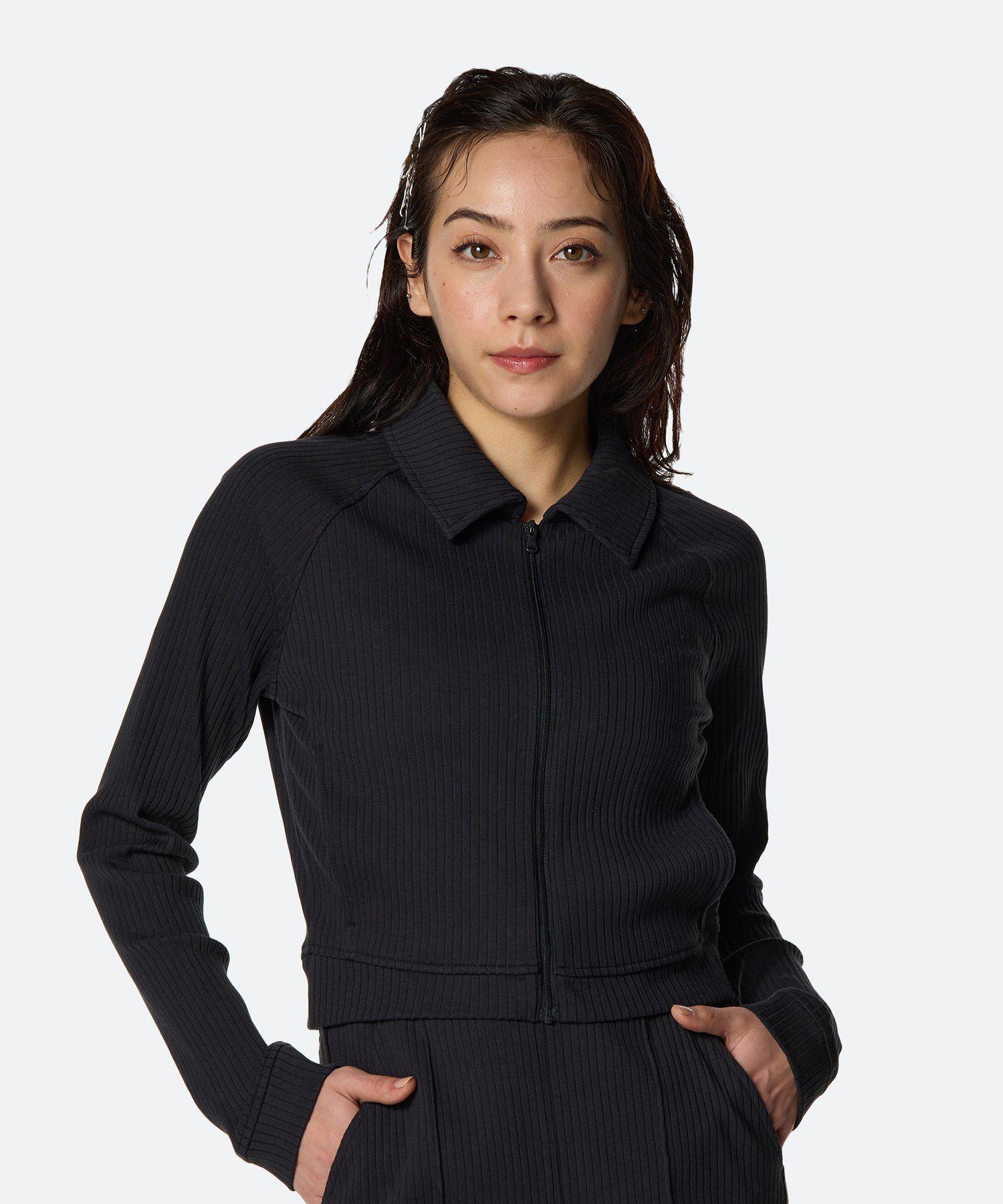 公式 アンダーアーマー UNDER ARMOUR UA UA HER リブ ジャケット（ライフスタイル/WOMEN） 6005985 アウトドア スポーツ ジム 運動 部活 レディース 長袖 フルジップ アウター ブラック｜アンダーアーマー公式 店