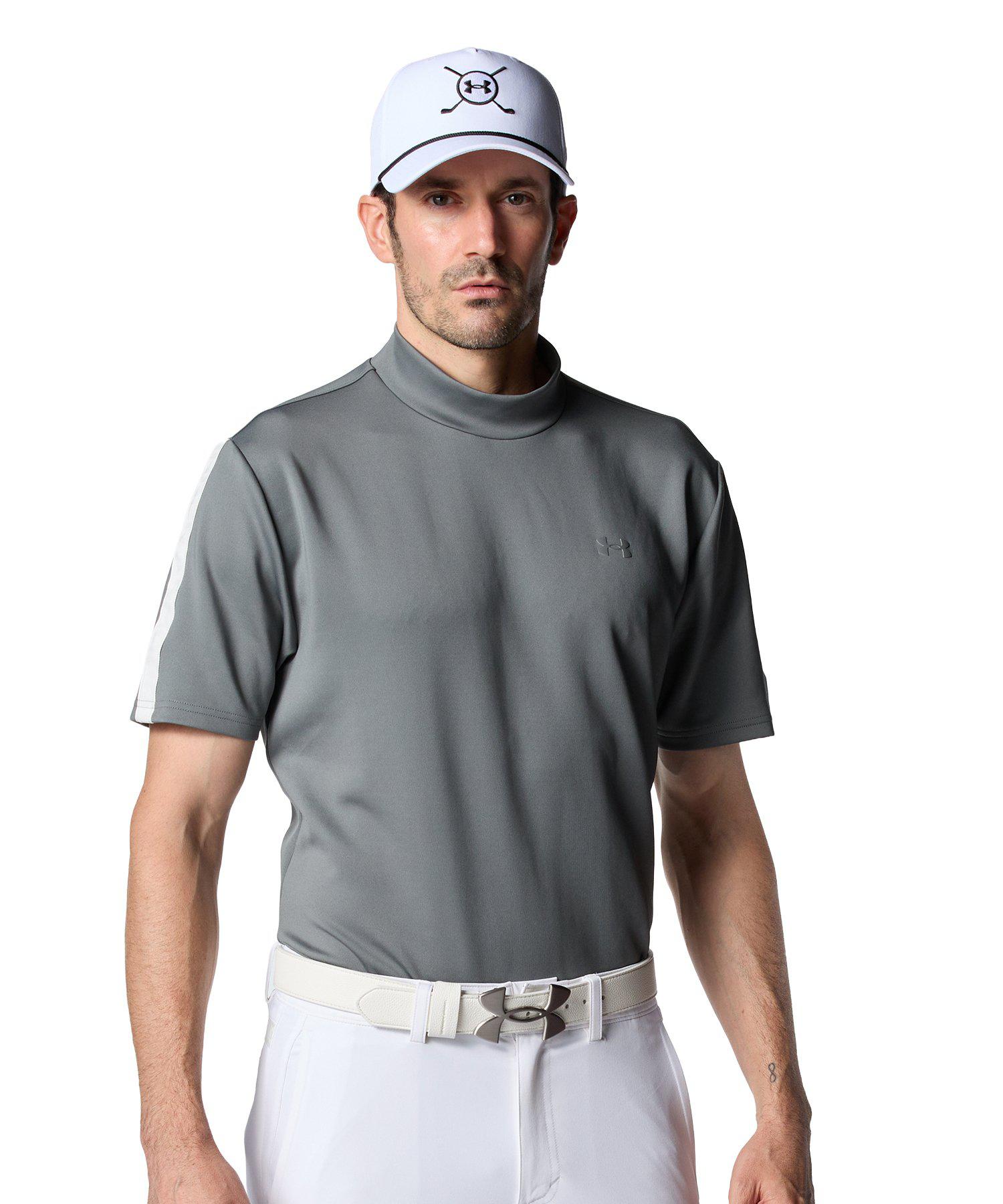 公式 アンダーアーマー UNDER ARMOUR メンズ UAドライブ アーマーニット モックネック シャツ Golf ポロシャツ 0 半袖ゴルフ 6012529 アウトドア スポーツ ジム 運動 部活 ストレッチ ドライ 臭い軽減
