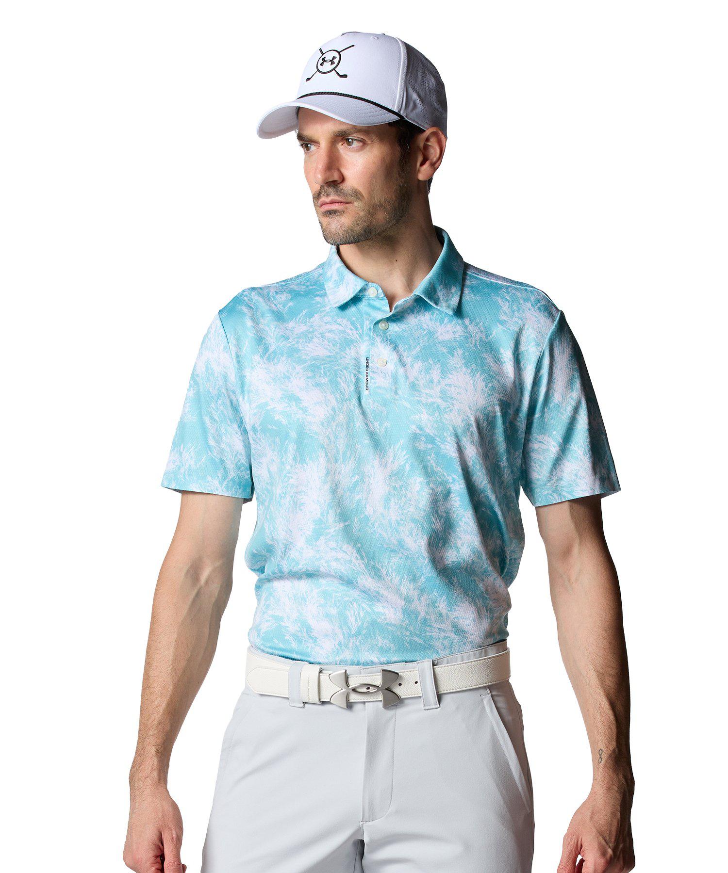 公式 アンダーアーマー UNDER ARMOUR メンズ UAドライブ クール プロ プリント ポロ Golf ポロシャツ 半袖 00 6012527