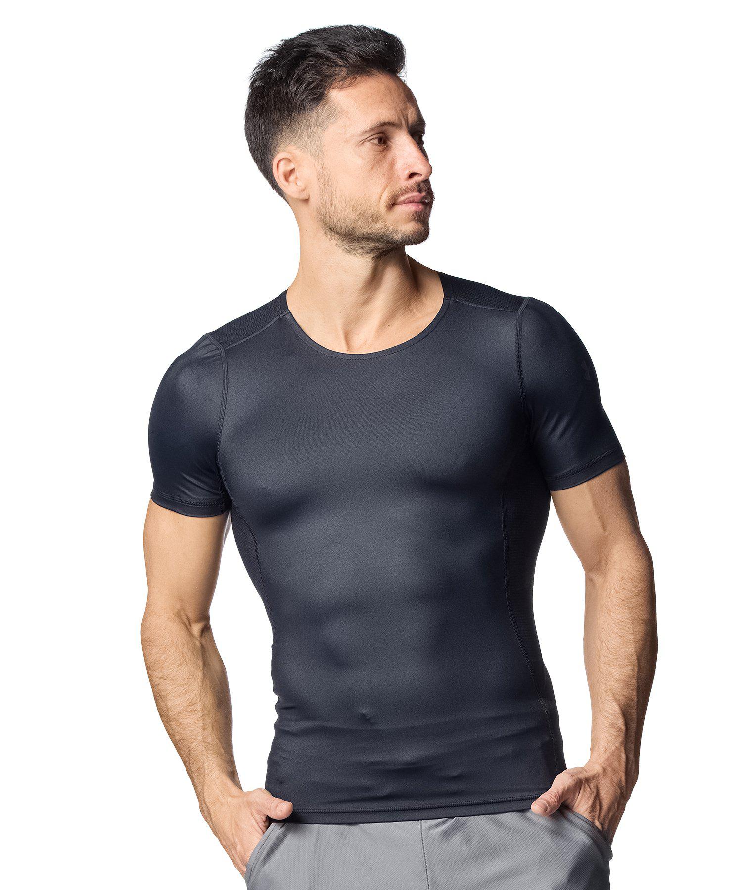 公式 アンダーアーマー UNDER ARMOUR メンズ UAクール コンプレッション ショートスリーブ シャツ Train アンダーシャツ ベースレイヤー コンプレッション インナー 半袖 00 6012581 スポーツ ジム 運動 冷感 吸汗 速乾 ストレッチ ドライ 通気性 メッシュ 臭い軽減