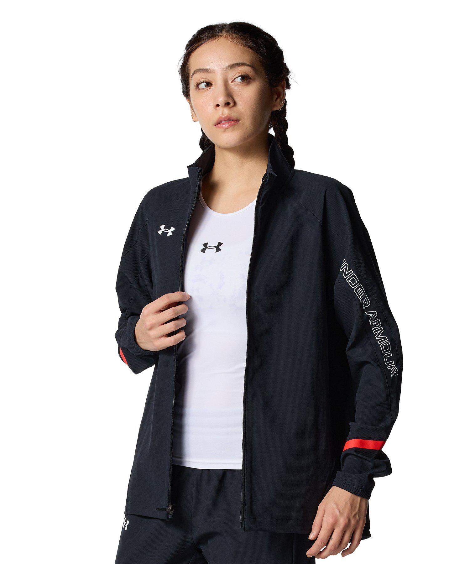 公式 アンダーアーマー UNDER ARMOUR ウィメンズ UAウーブン ジャケット Train アウター ウインドブレーカー 00 6015058 アウトドア スポーツ ジム 運動 部活 レディース 長袖 フルジップ 軽量 耐久 ポケット ドローコード 調節可能 ストレッチ 9,086円