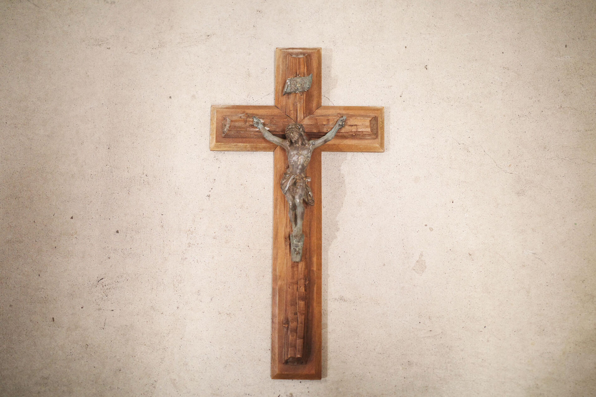 楽天市場】アンティークデザイン キリスト像 スタンドor 壁掛け 十字架