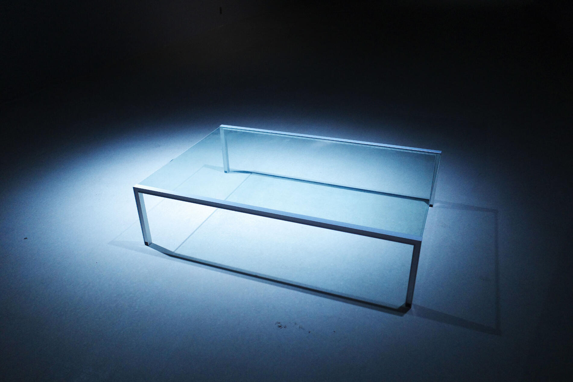 カッシーナイクスシー/Cassina Ixc インターデ電話を掛ける Kurt Erni/クルト エルニ 青写真 Coffee Glass table/珈琲硝子一覧表 Team by Wellis社製 見せびらかす台 ミッドセンチュリーデザイン調度品 Vintage/ヴィンテージ Antique/アンティーク 通貨価値20万円前後【中古】