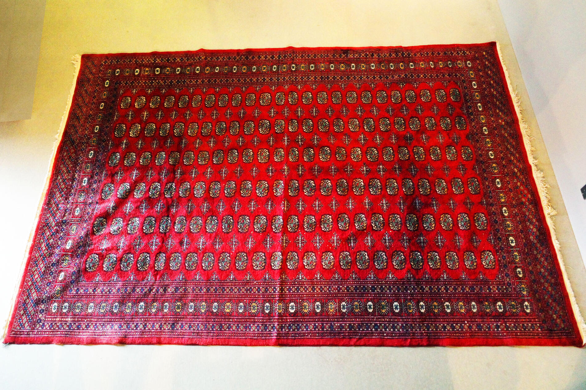 Vintage rug/ヴィンテージ 西パキスタン産 トルクメン種族 ボカラ引っ敷き ギュル 引っ敷き 特大大いさ 3110粍 御膳上等引っ敷き キリム 御膳上等引っ敷き ギャッベ イラン引っ敷き 芸術品 Antique/アンティーク フランス共和国 メダリオントライバルラグ オールドラグマット 年寄りの引っ敷き 【中古】