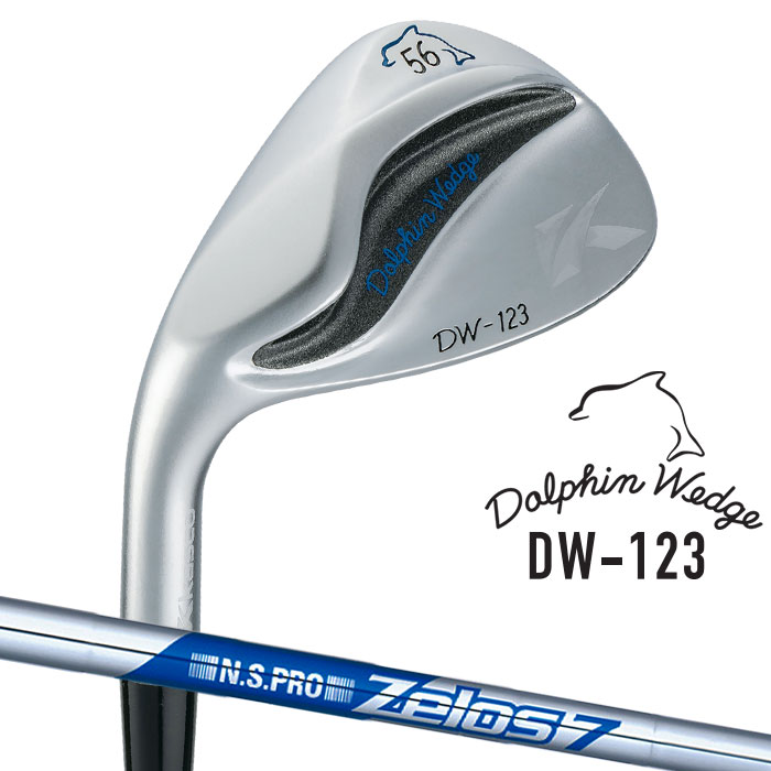 【左用】 【受注生産】 Kasco 【キャスコ】 DW-123 クロムメッキ N.S.PRO ZELOS 7 スチールシャフト 【2023年モデル】 ドルフィン ウェッジ DOLPHIN WEDGE ストレートネック|アンダーパー ゴルフ