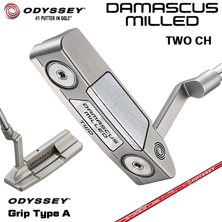 【製造業者カスタム】 オデッセイ DAMASCUS MILLED TWO パター 右用 STROKE LAB 70 立て坑 (赤いこと) [印字機A] 日本置き目品 【 2026年模範例 】 Odyssey シリアの首都 ミルド #2 トー 【 オデッセイ パター 】