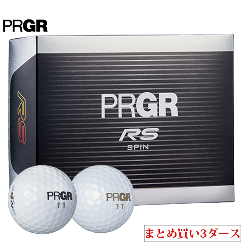 ゴルフ Prgr ゴルフ 柔らかい打感 スピンがよく効き ピタッと止まる プロも進化を絶讃 プロギア 36球 3ダース スピン Rs まとめ買い ボール スポーツ アウトドア アールエス Spin ボール 年モデル