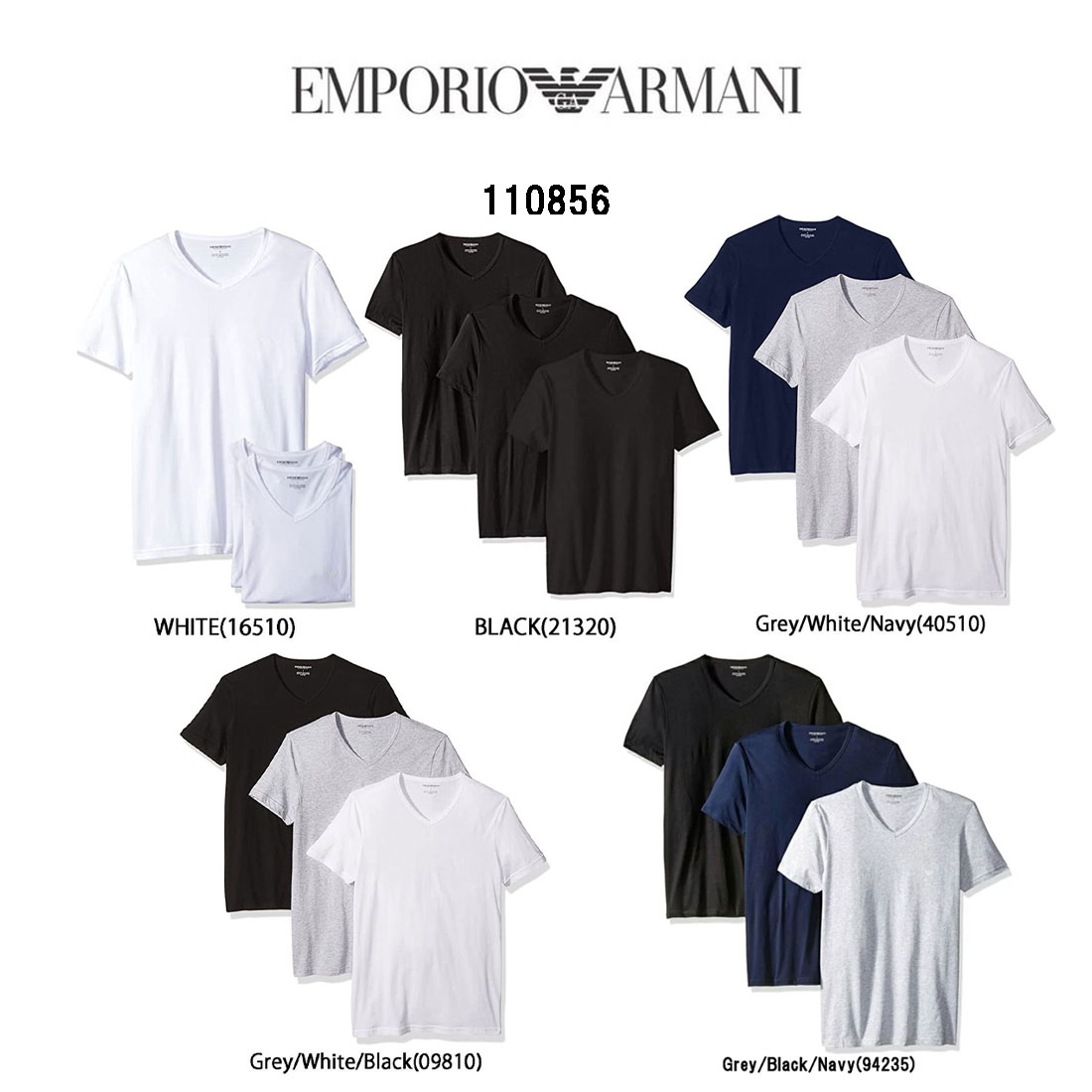 楽天市場】(SALE)EMPORIO ARMANI(エンポリオアルマーニ)クルーネック Tシャツ 3枚セット お買い得 パック 男性用下着 110821  : UNDIE楽天市場店