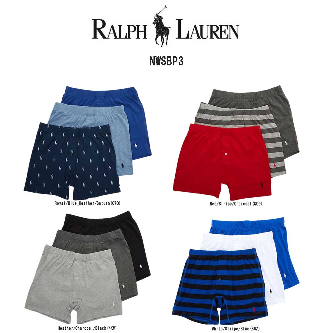 新品　ポロラルフローレン ホース刺繍入りトランクス5枚セット⑥ 楽天市場】POLO RALPH LAUREN(ポロ ラルフローレン)トランクス 5