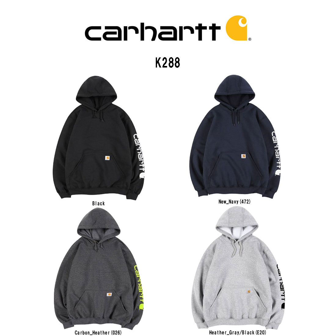 Carhartt(カーハート)パーカー プルオーバー スウェット フーディー トレーナー フード グラフィック ロゴ ルーズフィット 裏起毛 メンズ K288｜HARBOR AND CO.店