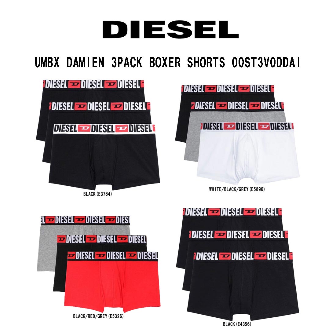 ディーゼル DIESEL ボクサーパンツ 前閉じ 無地 ロゴ コットン 3枚組 セット 男性用 0ST3V0CBDX E7039 メンズ ピンク+イエロー ボクサー 楽天市場】DIESEL(ディーゼル)ボクサーパンツ 前閉じ 無地 ロゴ