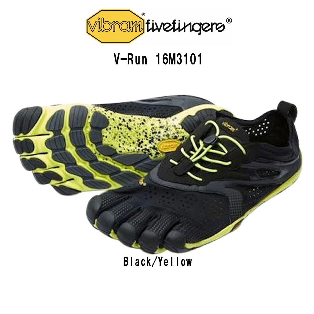 Vibram ビブラム FiveFingers 26.5cmグレー/イエロー Vibram FiveFingers ビブラムファイブフィンガーズ メンズ V-Run