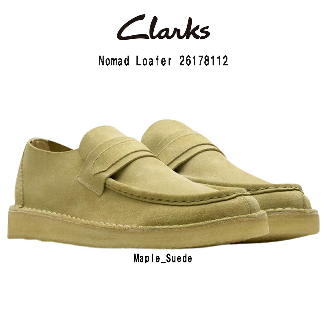 楽天市場】CLARKS(クラークス)ワラビー ローファー クレープ