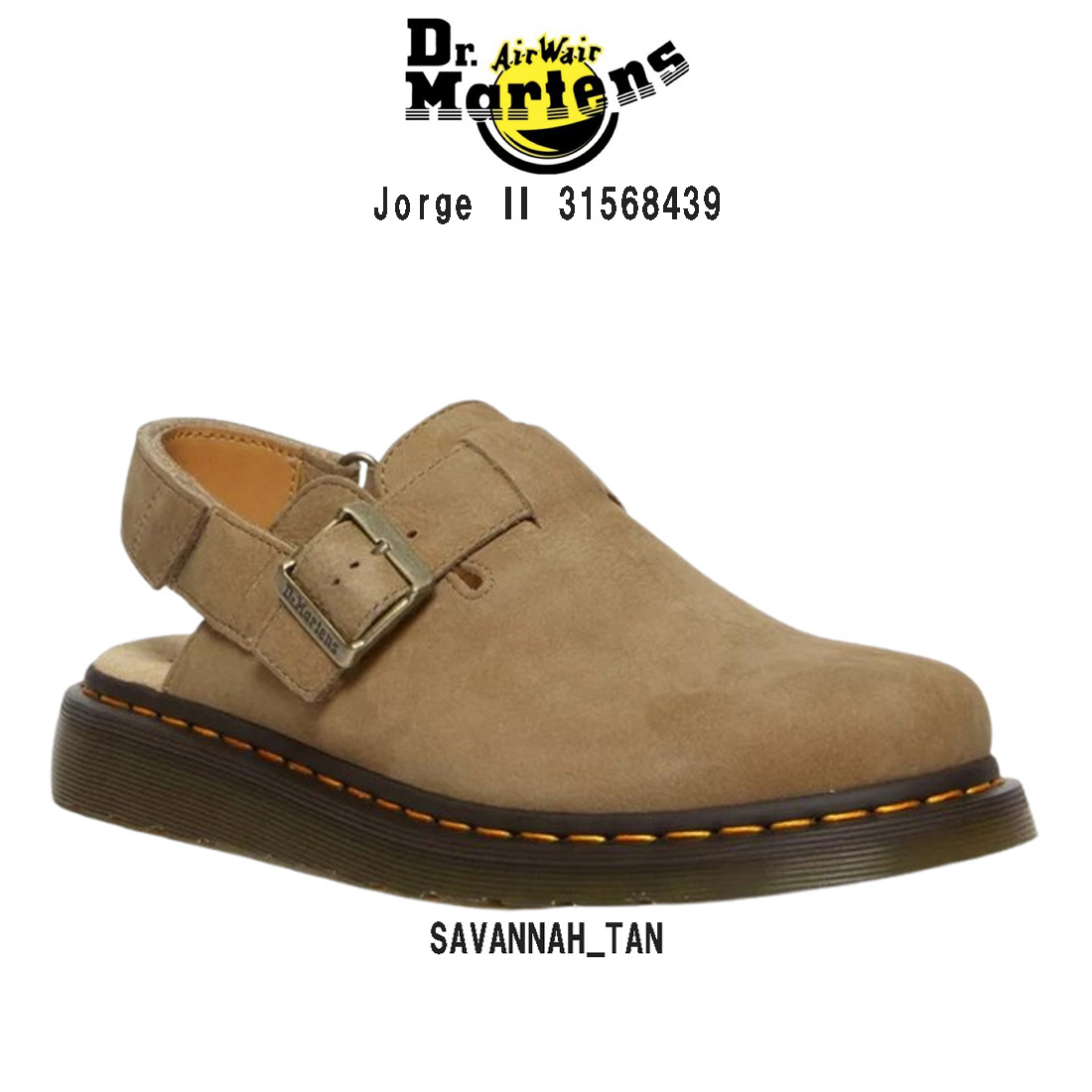 ★韓国の人気★【Dr.Martens】★W JORGE★サンダル★TAN★ Dr.Martens ドクターマーチン サンダル メンズ レディース
