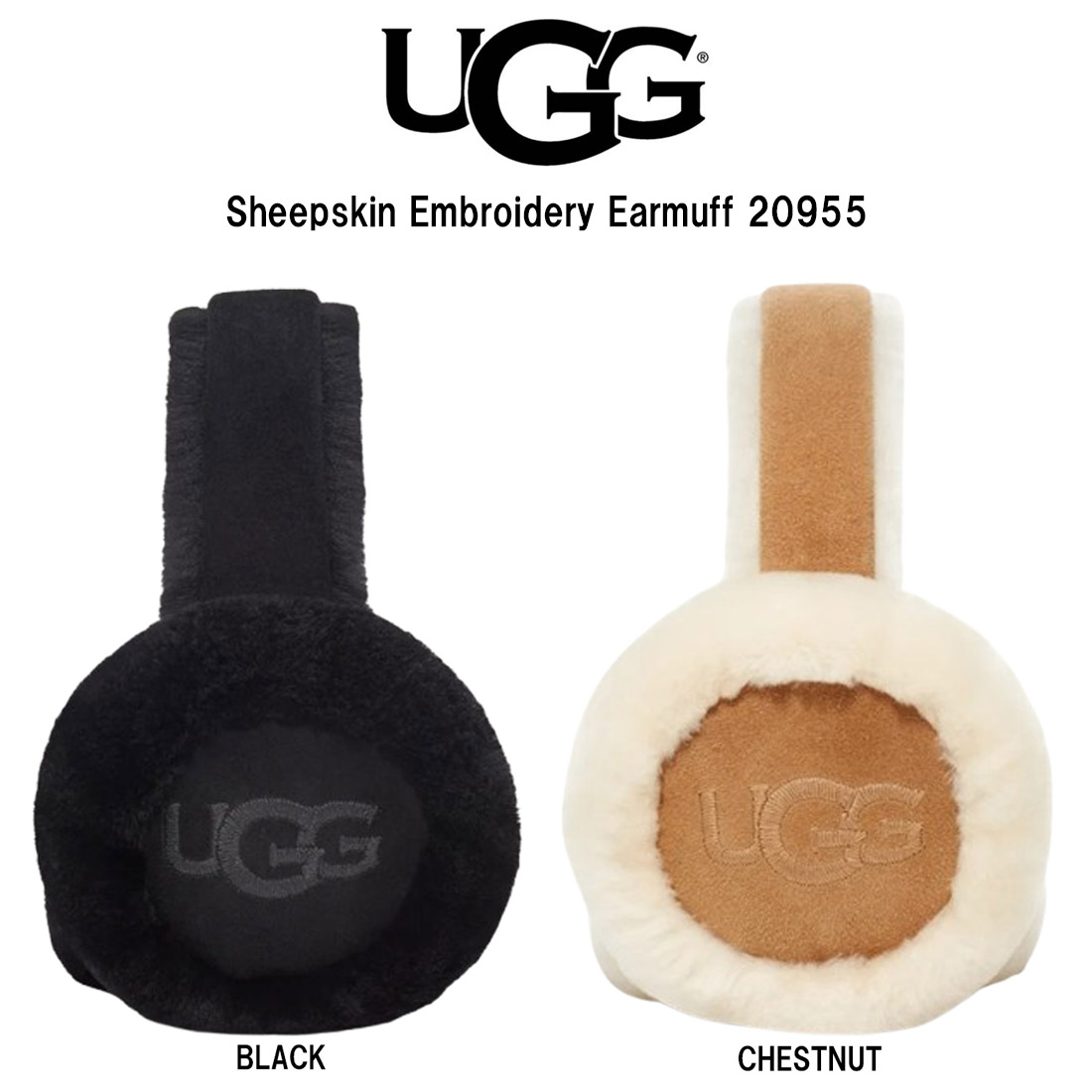 楽天市場】・UGG｜W Sheepskin Embroidery Earmuff/ アグ/シープスキン
