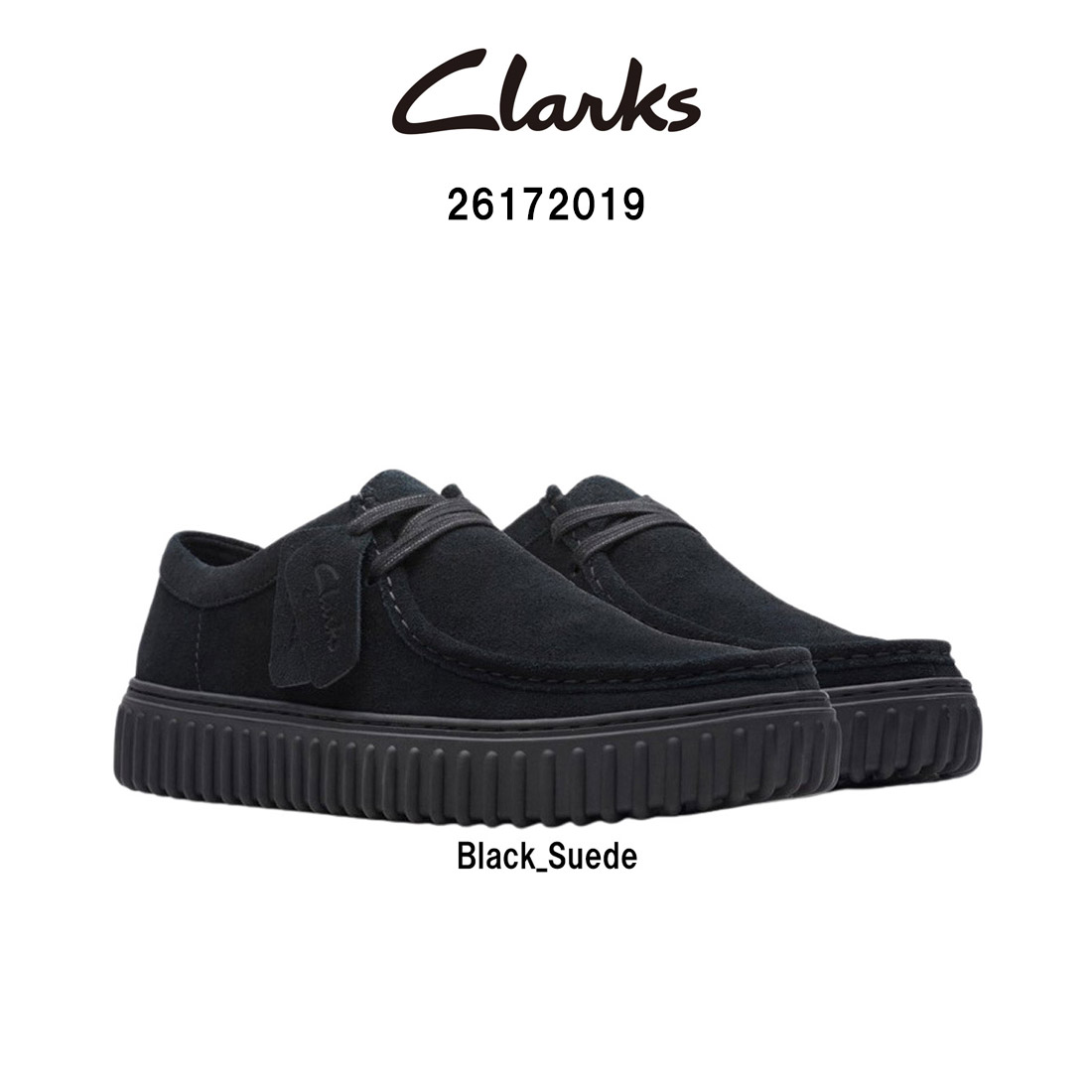 CLARKS(クラークス)メンズ トゥー吸血鬼 置き目 シューズ スピード競技脹れ上がる モカシン 厚底 黒いこと スエードクロス 軽さ 心地よい TORHILL LO 26172019