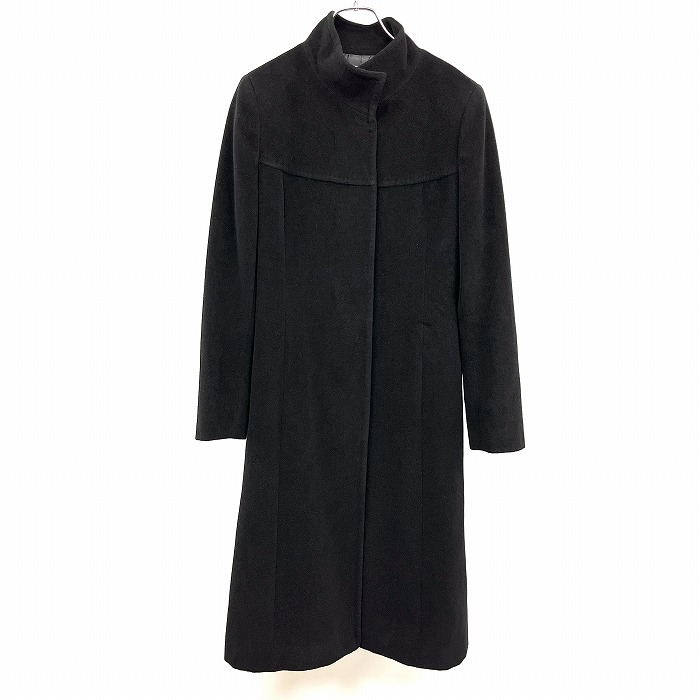 【美品】 23区 ノーカラー ロングコート ラムウール アンゴラ40 L IENA（イエナ）の「ラムウールノーカラーロングコート◇（ノーカラー