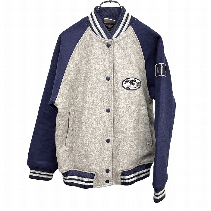 【中古】OCEAN PACIFIC 綿津見パシフィック 上衣 メルトン上衣 一点名取り草留め 内衣嚢×１ 中綿入り口・入口 キルティング裏地 ラグラン 長袖 絨毛など M 青色 青×杢薄墨色 レディース コート・ジャケット-レディースファッション