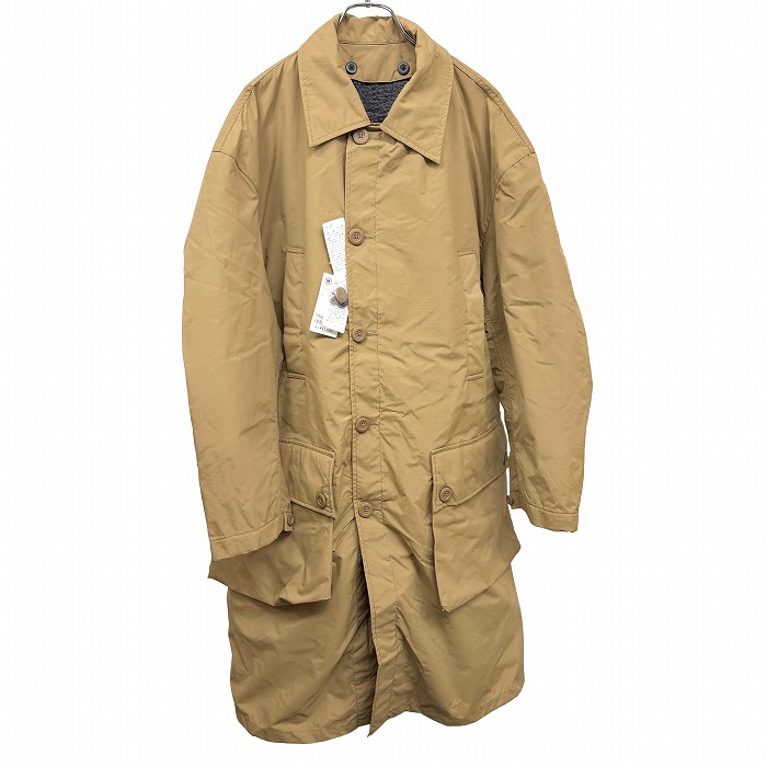 コーエン 【新品】COEN ステンカラーコート 長袖のボアライナー 無地 ボタン留め ナイロン100%(ライナー：ポリ100%) M ベージュ メンズ