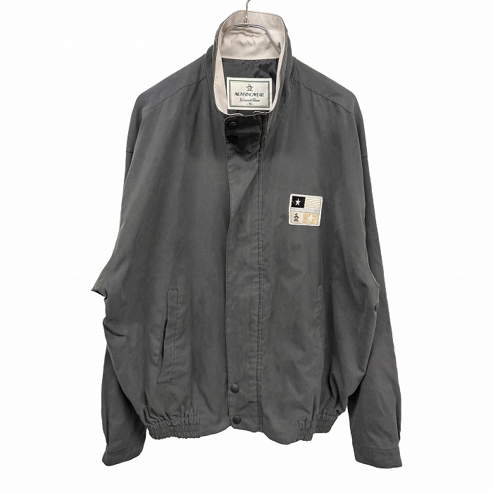 【開催中|明日04/21(火)朝09:59まで＼ Fashion THE SALE／最大20%OFFクーポンなど配布中】【中古】マンシングウェア グランドスラム ゴルフ 少し薄手 ジャケット ブルゾン ハイネック 総裏地 長袖 ポリ×ナイロン M グレー系 メンズ